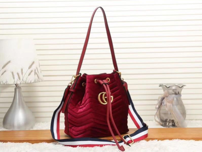 gg marmont velvet bucket bag