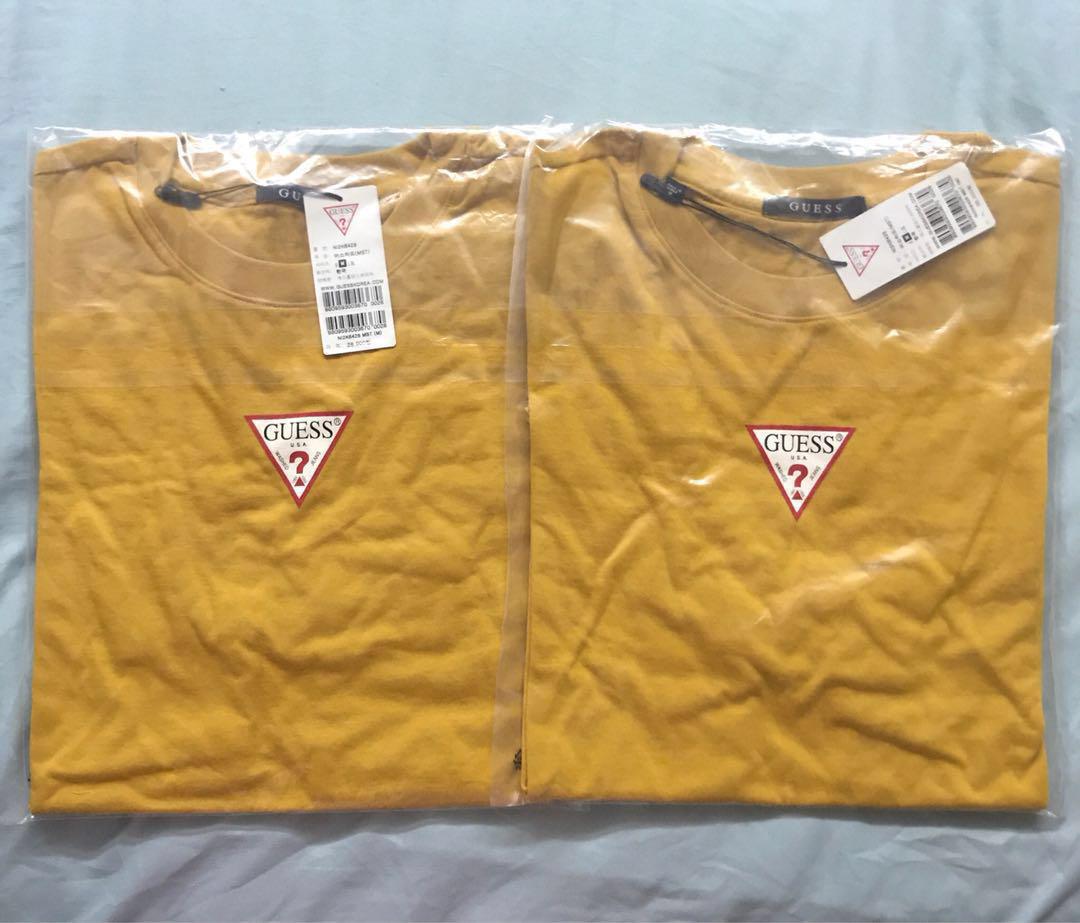 guess mustard t shirt