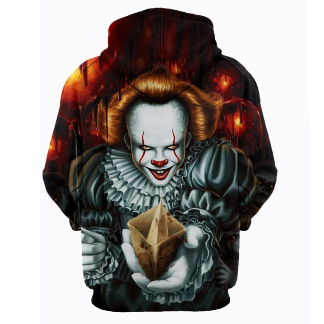 IT CLOWN PENNYWISE 3D HOODIE Men s Fashion Tops Sets