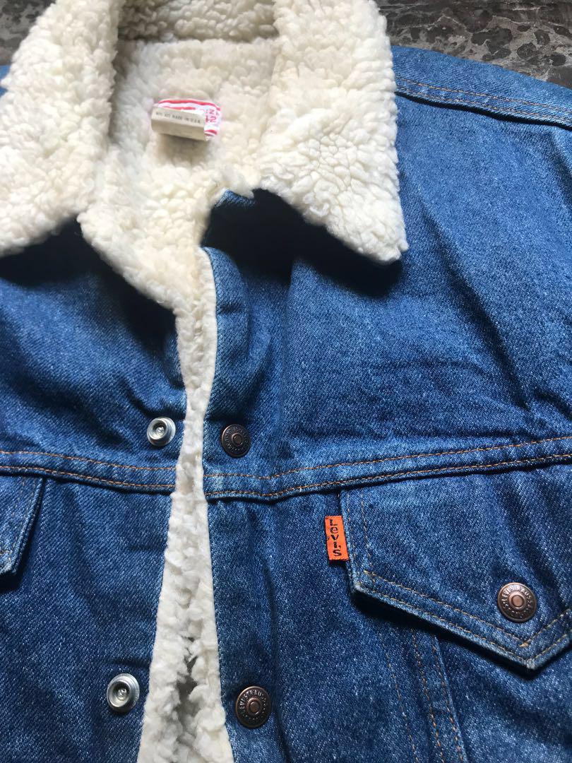 Levis Orange Tab Sherpa Jacket, Fesyen 