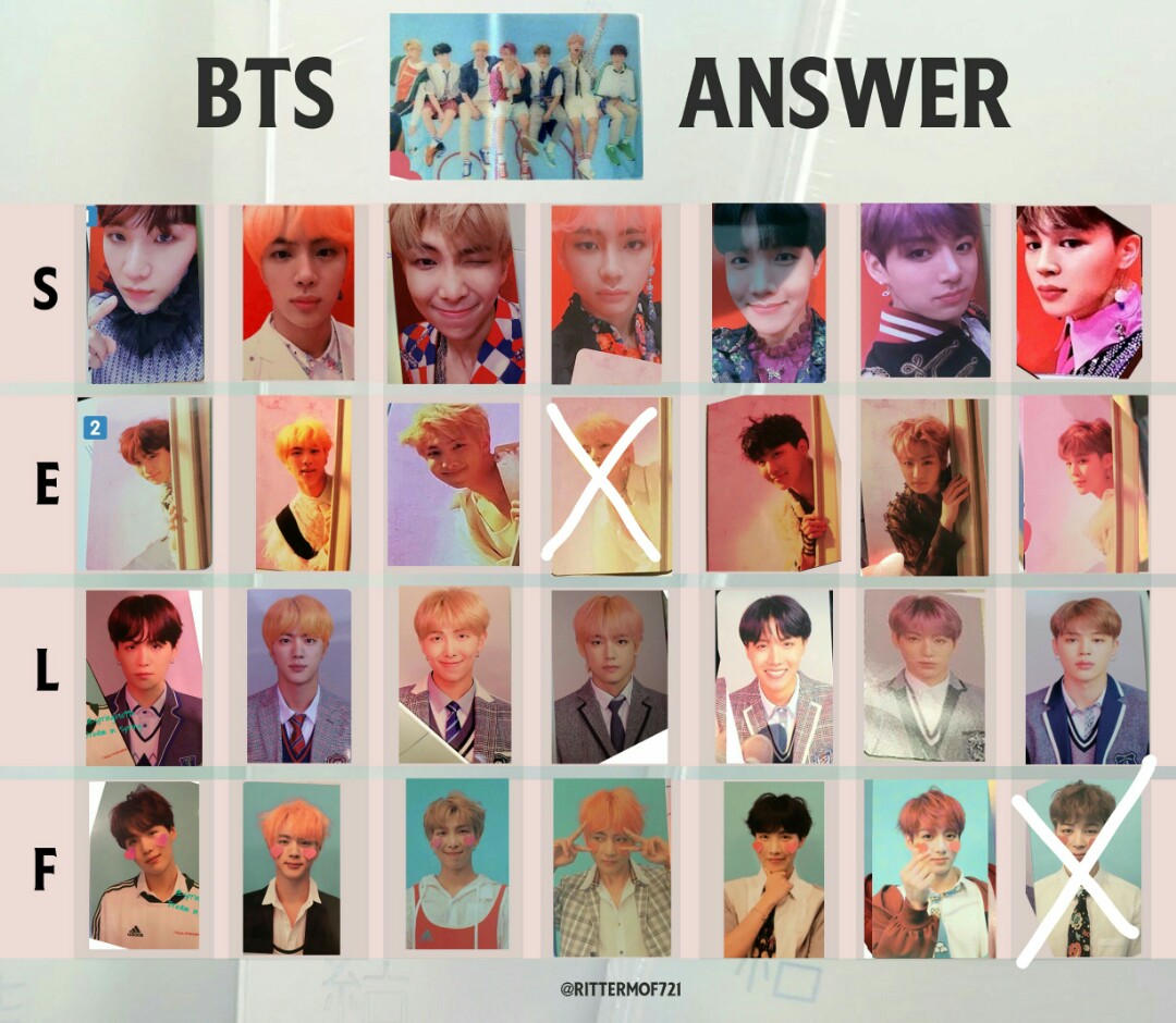 LF/WTB BTS LOVE YOURSELF ANSWER PHOTOCARDS, Bulletin Board