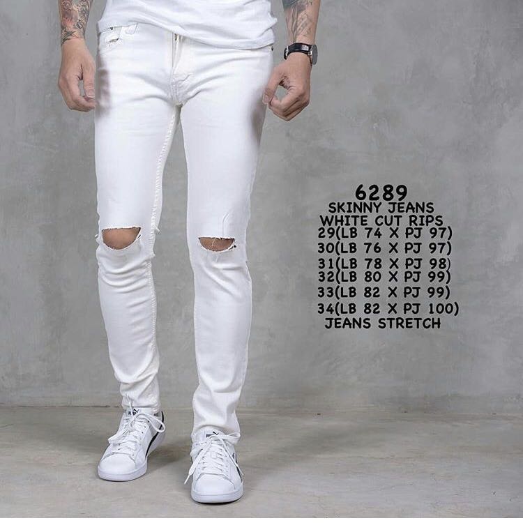 ripped jeans white mens