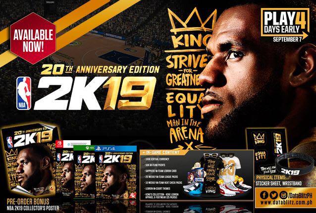 what does nba 2k19 20th anniversary edition come with