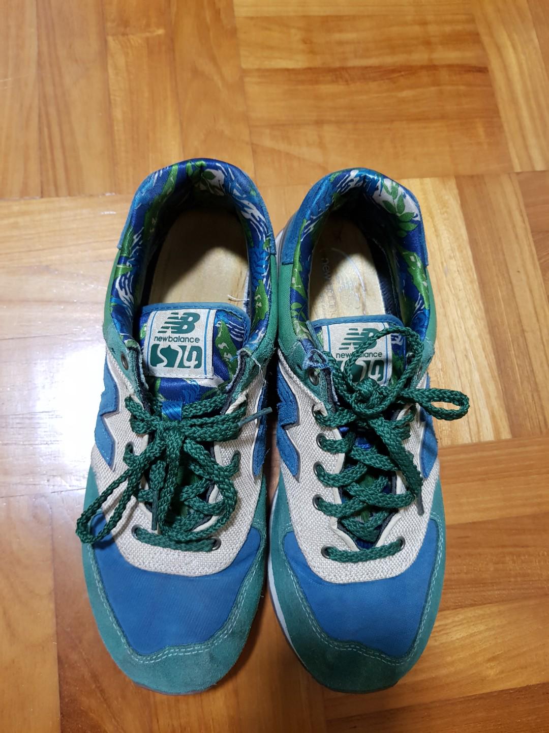 New balance green blue clearance