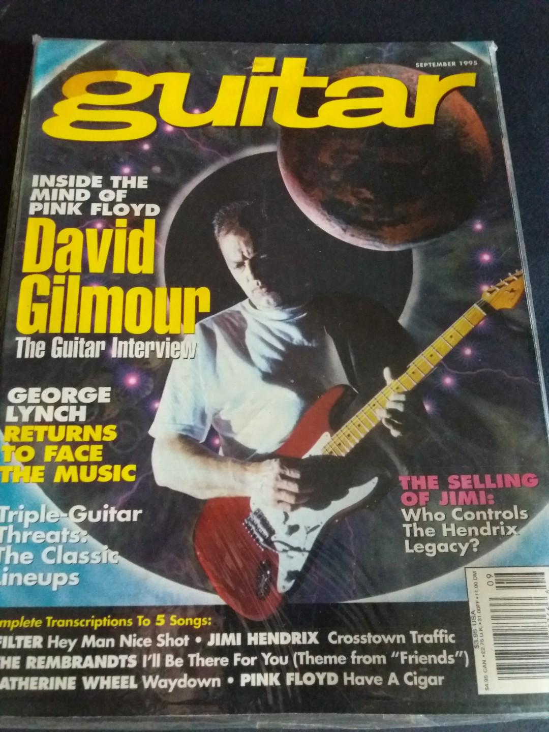 pink floyd David Gilmour guitar magazine, Hobbies & Toys, Music & Media