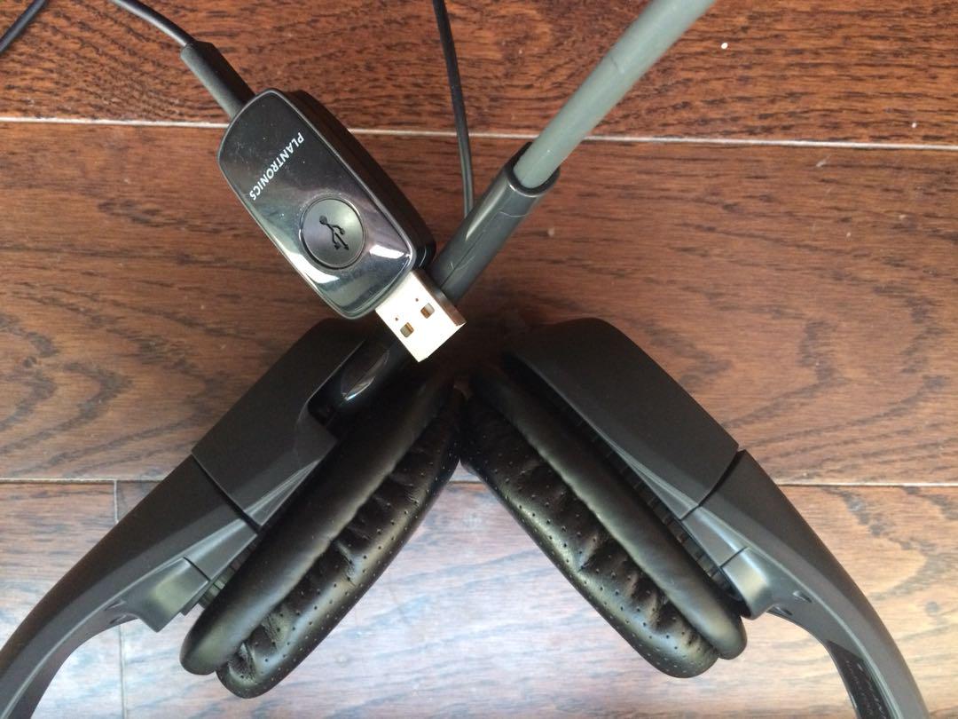 Plantronics audio 655 dsp usb hot sale headset with stowable microphone boom