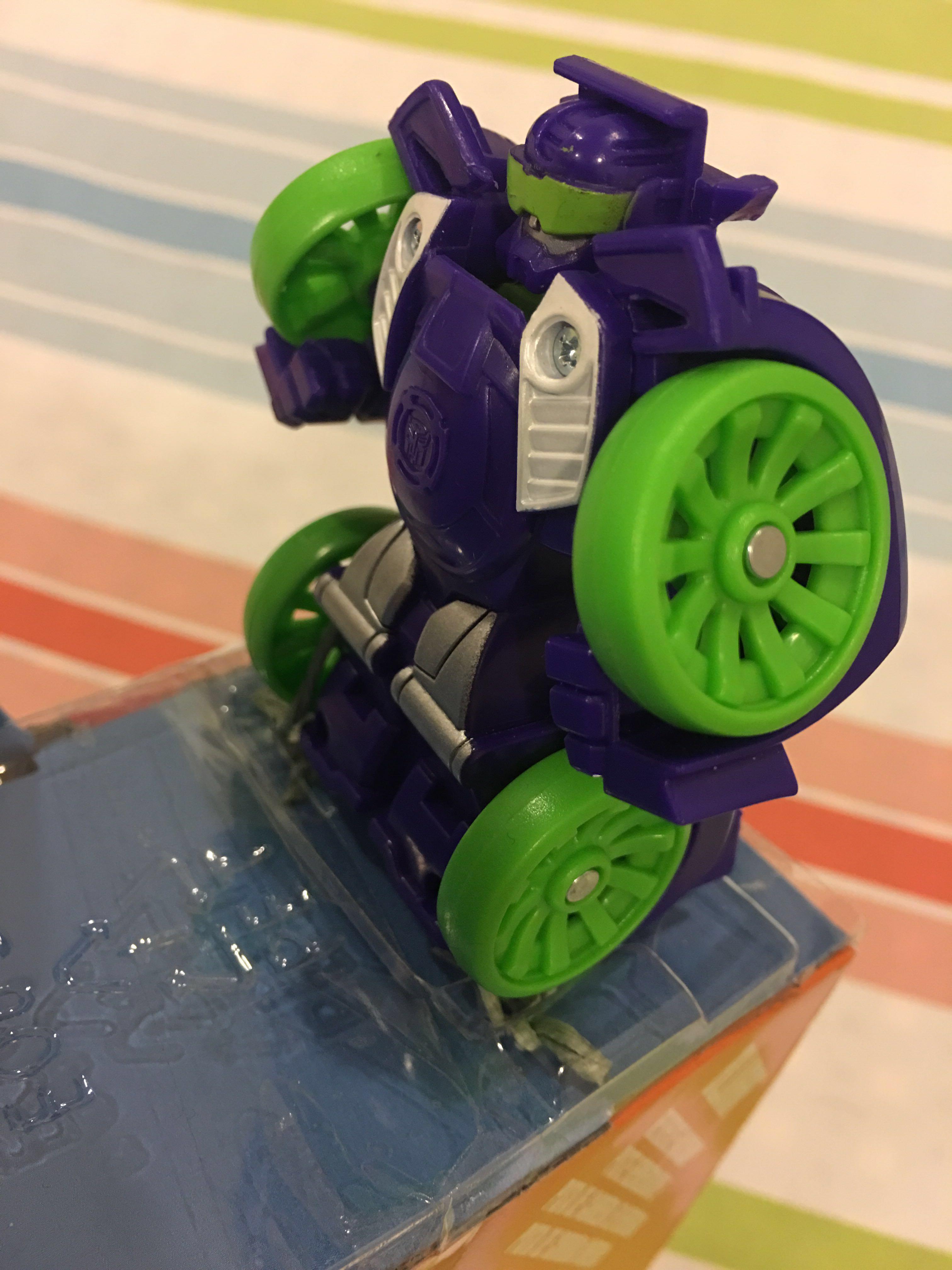 playskool heroes transformers rescue bots flip racers blurr reverse raceway
