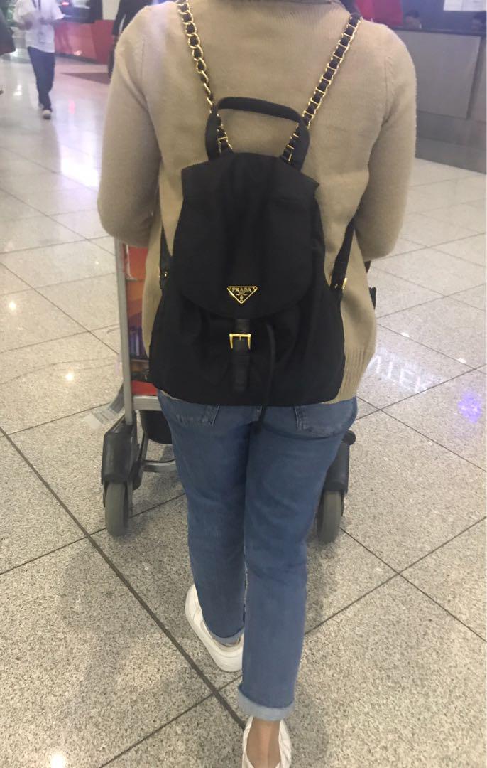 prada backpack women