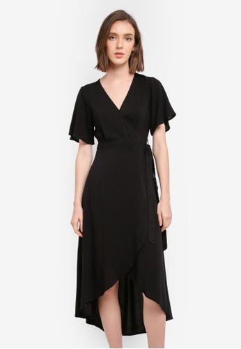 Supre Wrap Midi Dress In Black Women s Fashion Tops Sleeveless