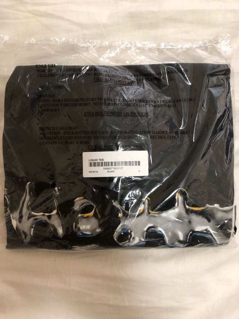 supreme liquid metal tee