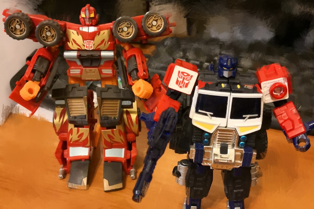 Transformers powerlink rodimus and optimus, Hobbies & Toys, Toys