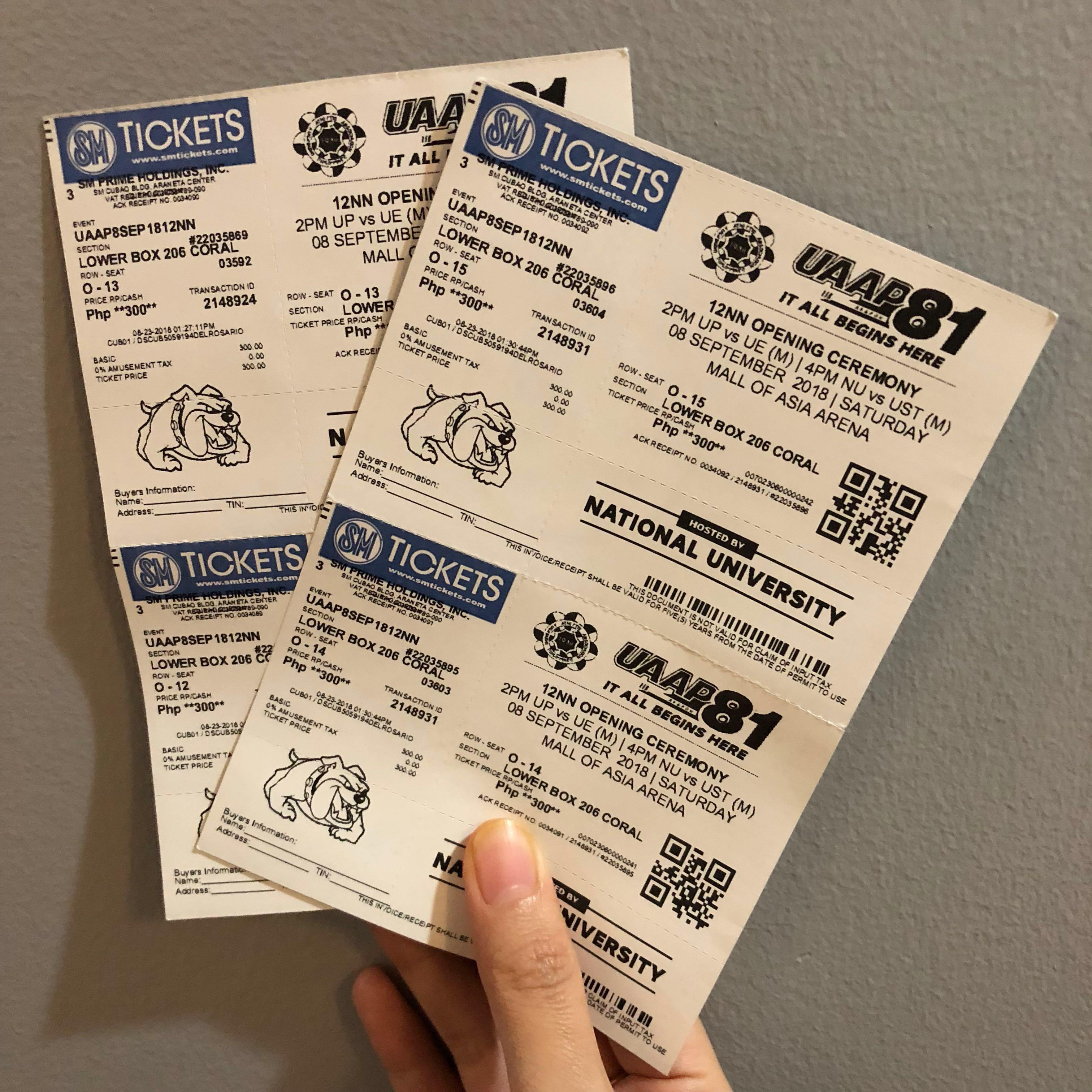UAAP Season 81 Tickets, Tickets & Vouchers, Event Tickets on Carousell