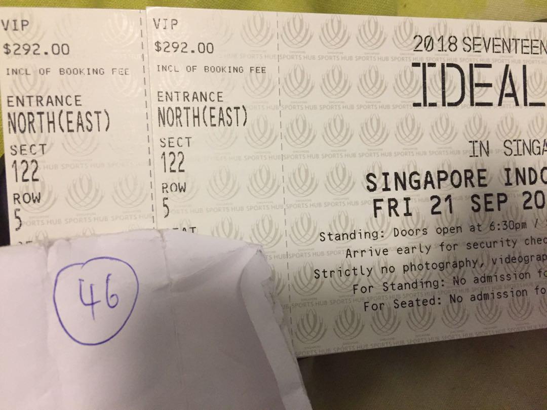 VIP Seat front row Seventeen concert tickets Ideal cut, Tickets ...