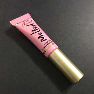 Toofaced liquid lipstick in Peony