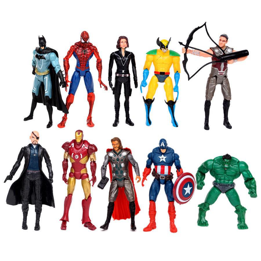 10 Pcs 6 The Avengers Action Figures Iron Man Hulk Captain America Kids Gifts Babies Kids Toys Walkers On Carousell