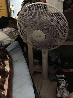 二手電風扇兩台ㄧ起賣（紅色風力微小，白色風力偏大，一切都始用正常，搬家中，歡迎自取）只要自取回去拆洗完跟新的差不多😯！