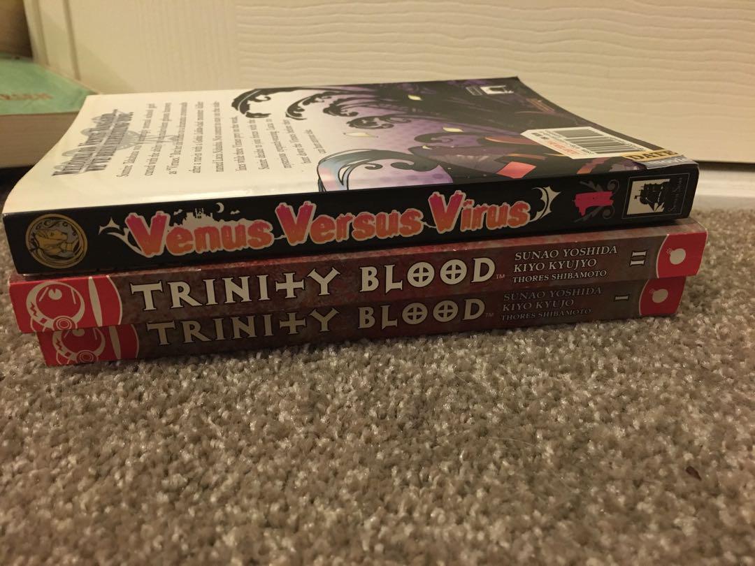 Wallpaper 3 Manga Books Venus Versus Virus And Trinity Blood 1 And 2 For Free