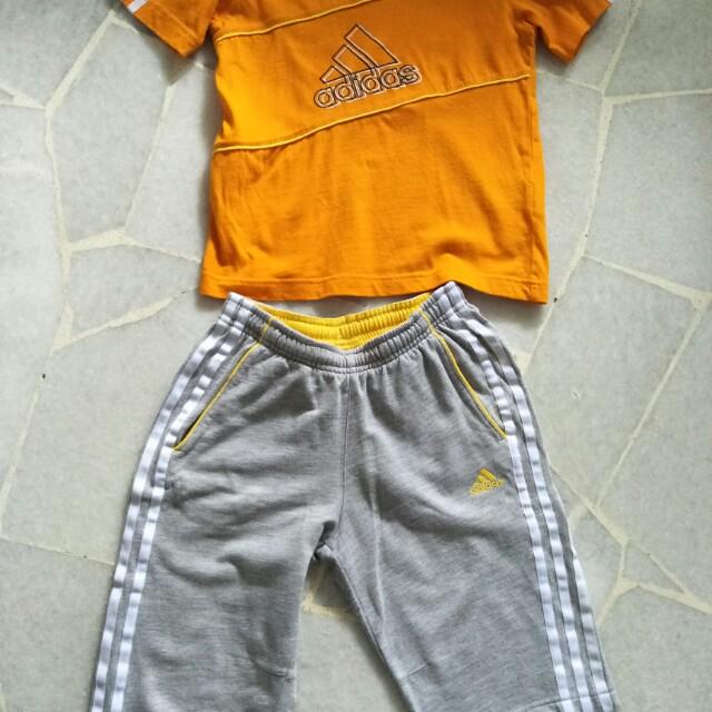 childrens adidas shorts and shirt