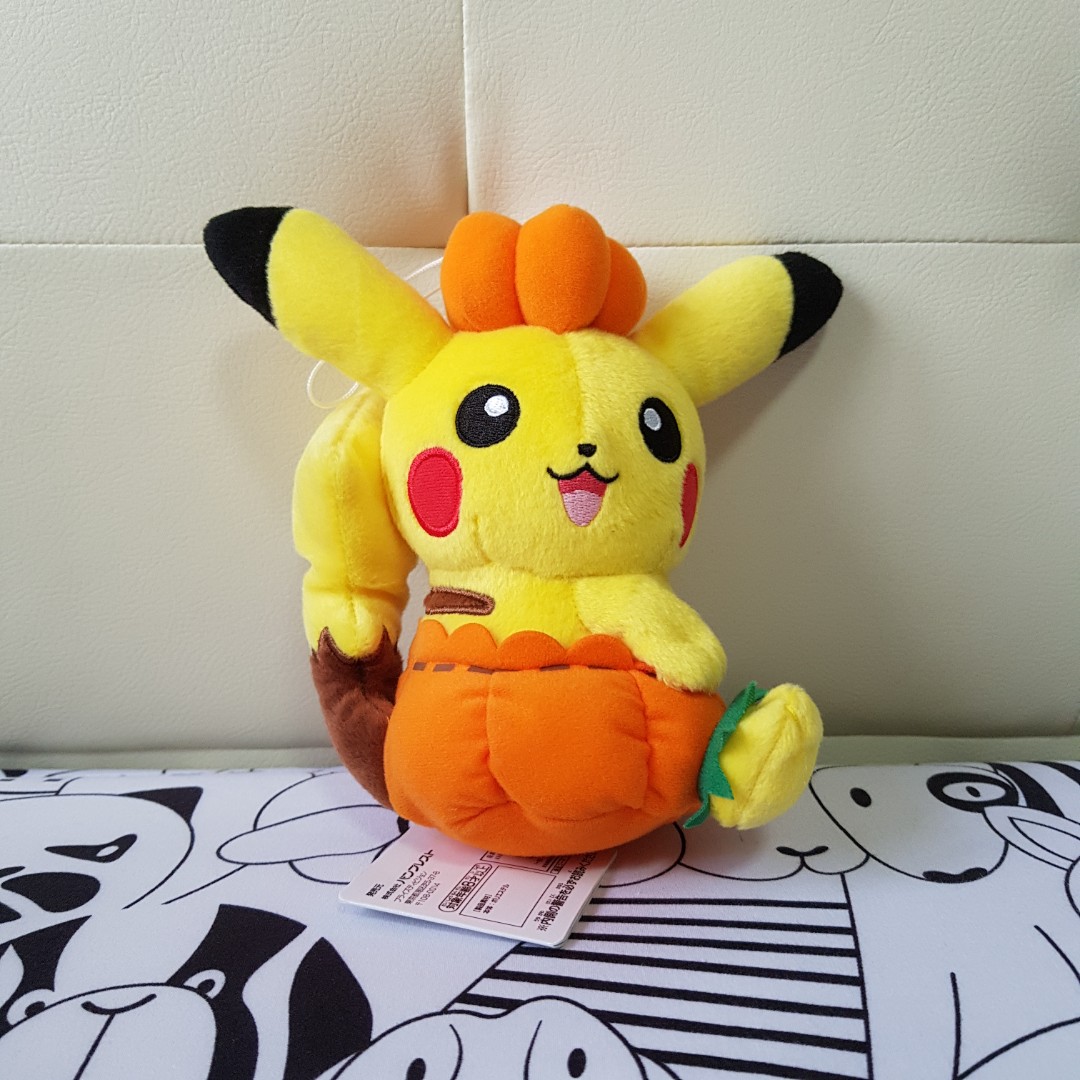 pumpkin pikachu plush