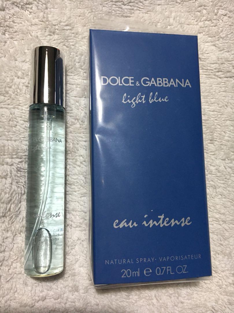 Aythentic Tester D&G Light Blue Intense (Category: Fragrance & Deodorants) located in Mandaluyong City. Submitted by samthings711 (Listing ID 188973854, Image 1). Description: D&G Light Blue 20 ML .