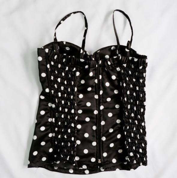Femme Fatale Corset Polka Dot Print main image 0