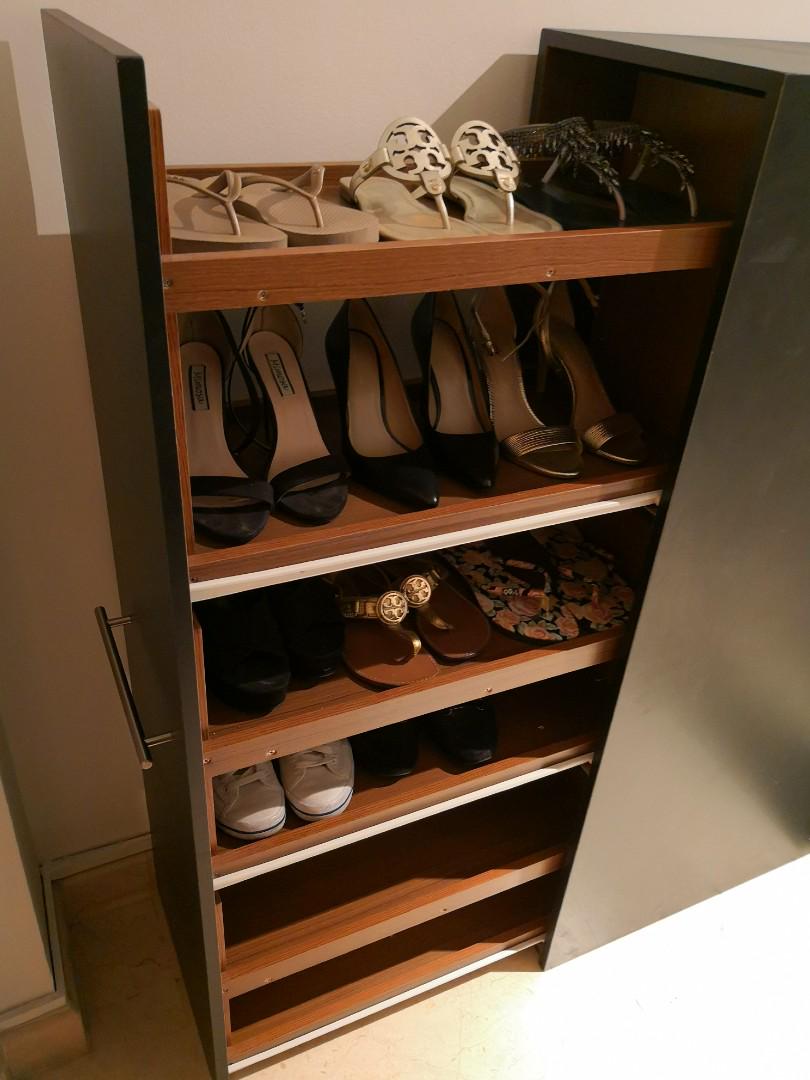 Custom-built Sliding Shoe Cabinet, Furniture & Home Living, Furniture ...
