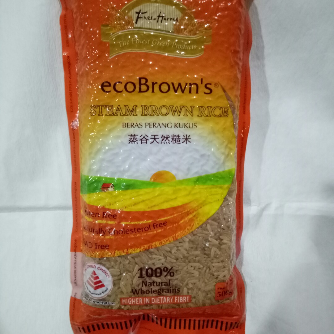 Ecobrown S Steam Brown Rice 500g Food Drinks Rice Noodles On Carousell