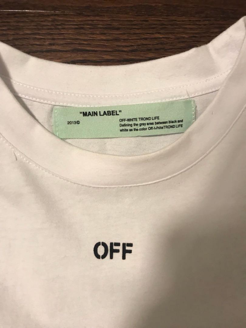 Fake Brushed OFF WHITE T Shirt w Tag Men s Fashion Clothes on Carousell