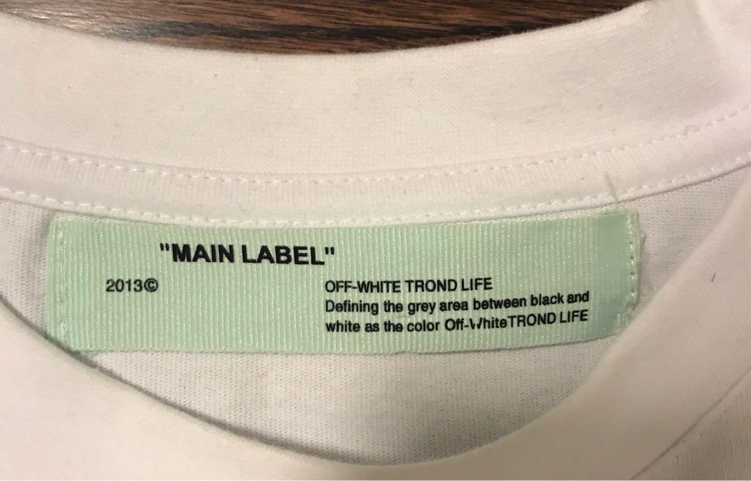 Fake Brushed OFF WHITE T Shirt w Tag Men s Fashion Clothes on Carousell