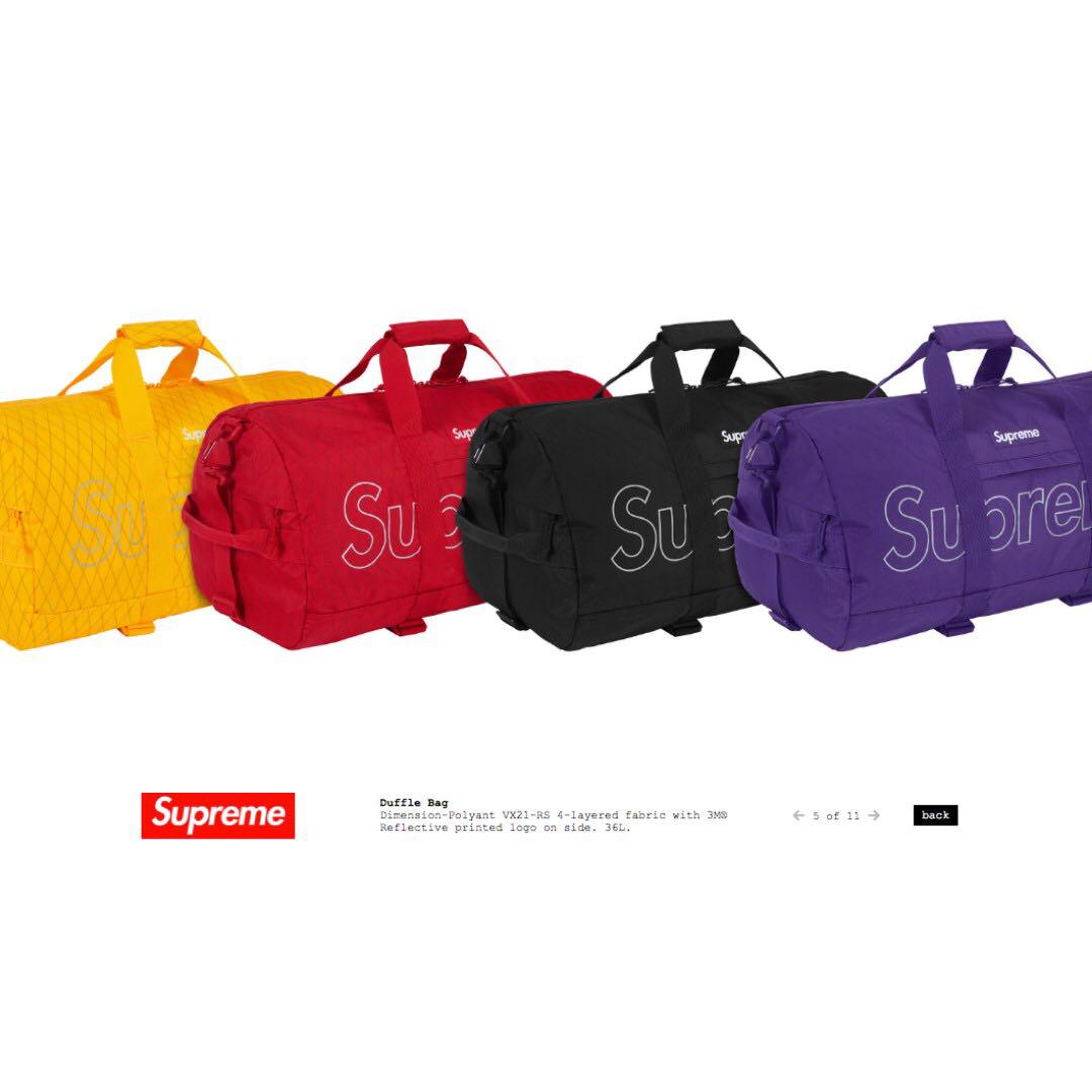 Supreme Duffle Bag (FW18) Black for Women