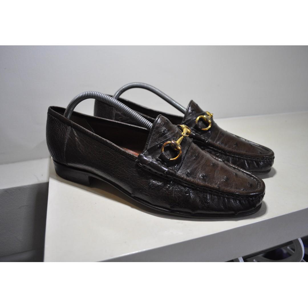 Gucci ostrich loafers top