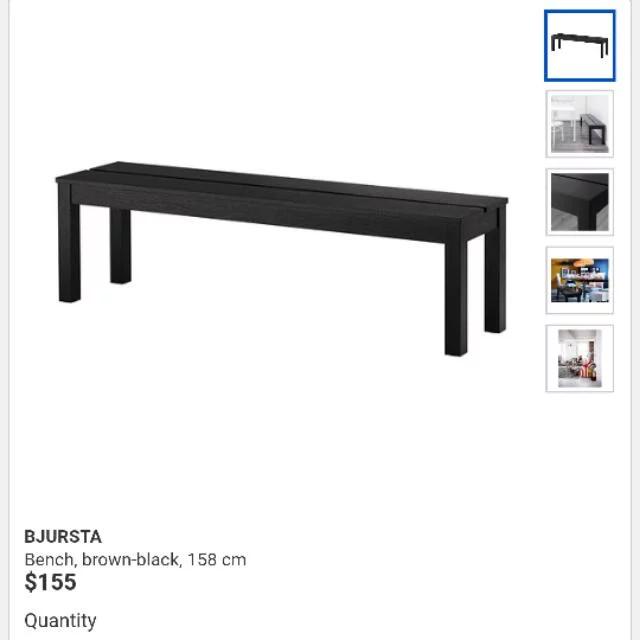IKEA BJURSTA Bench, Furniture & Home Living, Furniture, Tables & Sets
