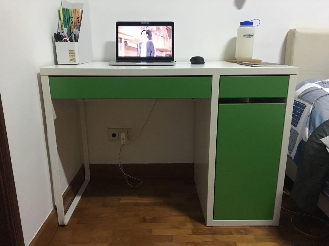 IKEA Desk MICKE green used computer table, Furniture & Home Living