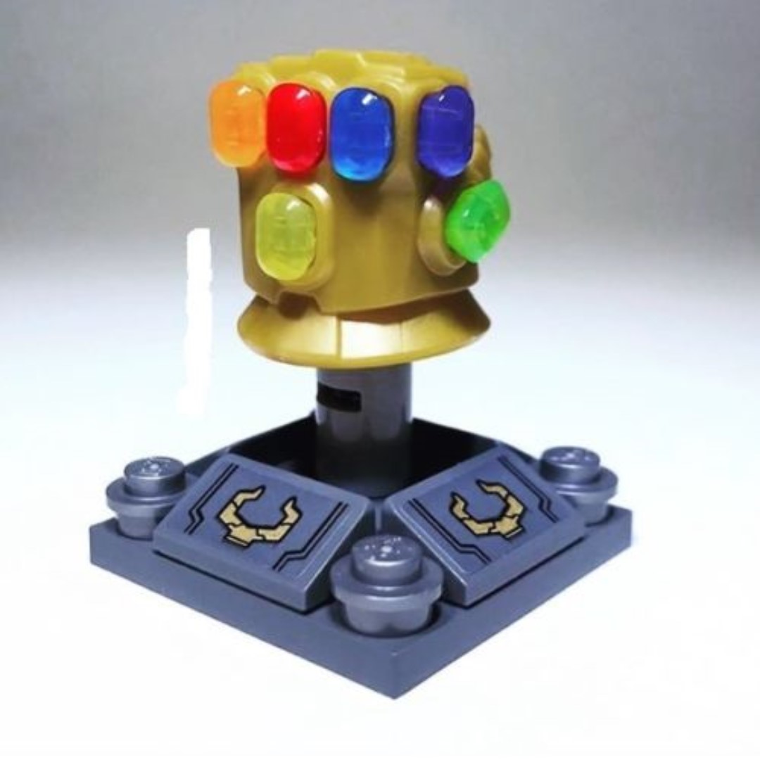Lego thanos minifigure with gauntlet and shop 6 infinity stones from infinity war