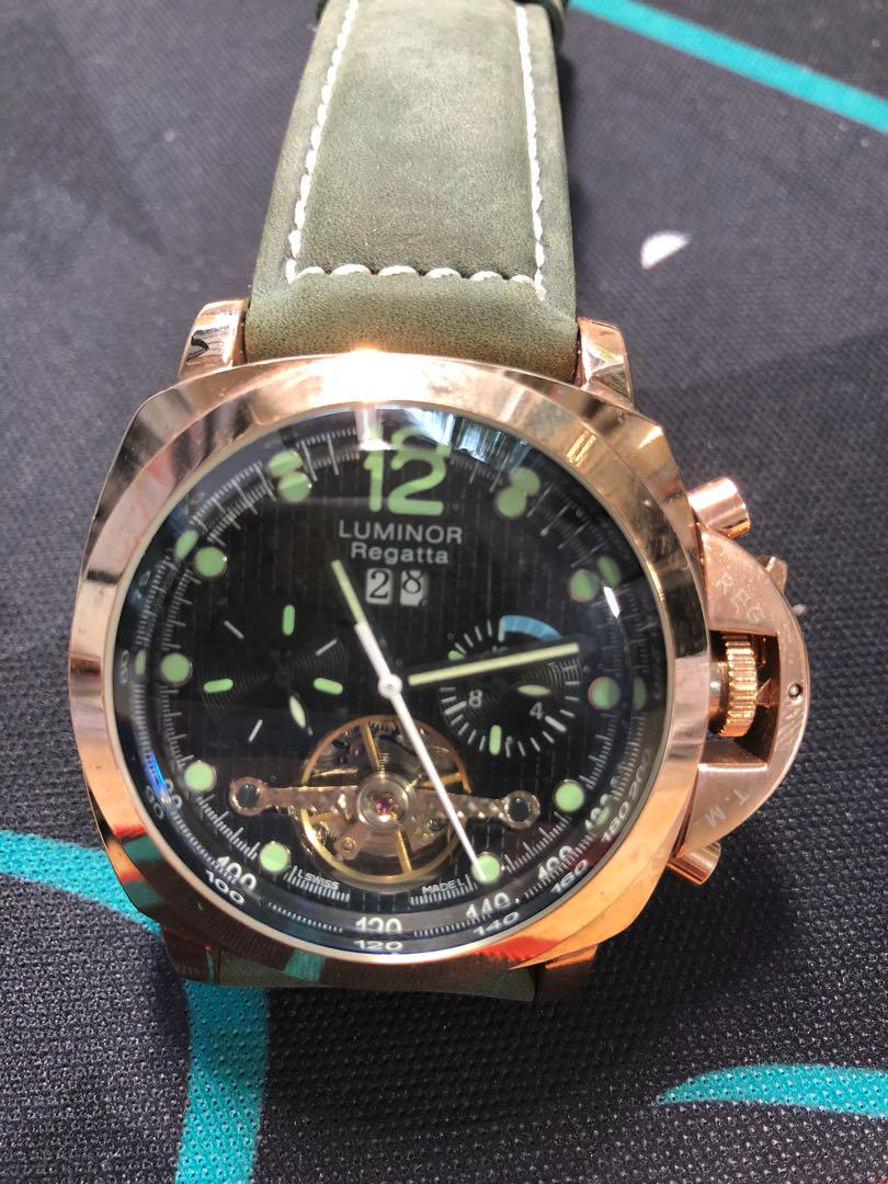 Luminor Regatta Panerai Men Green Watch Men S Fashion Watches On Carousell Pam01048 panerai luminor marina black dial men's watch. sgd