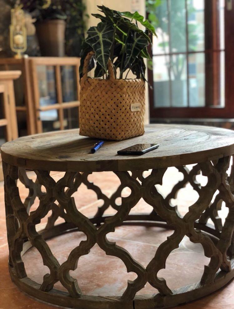 Moroccan Vintage Style Wooden Coffee Table Furniture