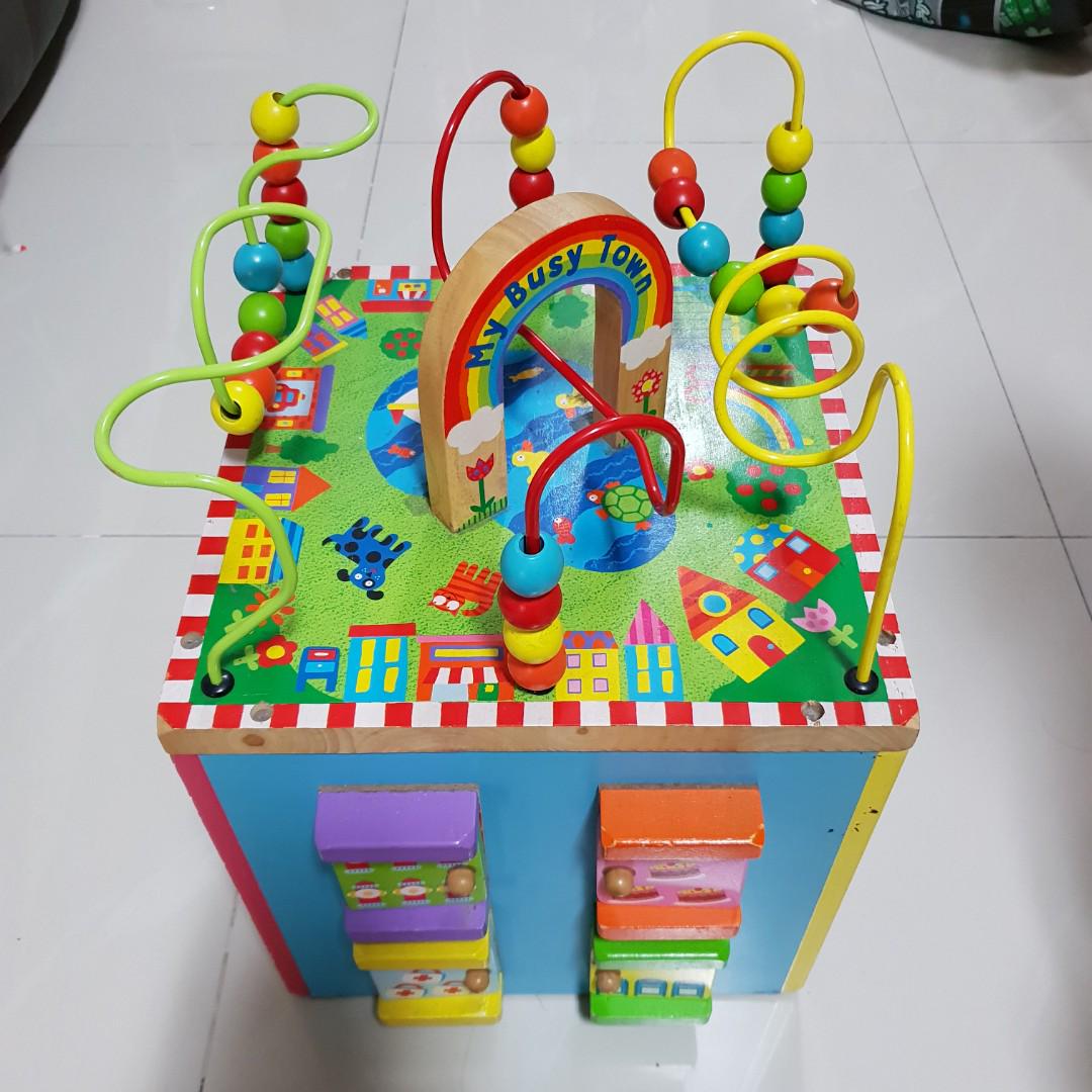 busy town activity cube