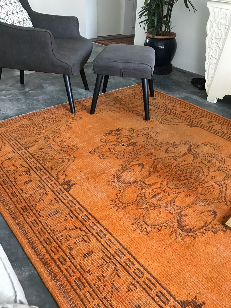 Orange Rug From Turkey Furniture Home Decor Others On Carousell