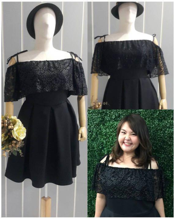 black lace dress size 22