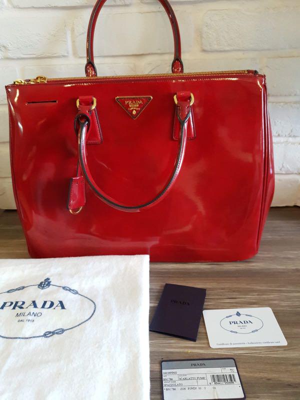 prada patent bag