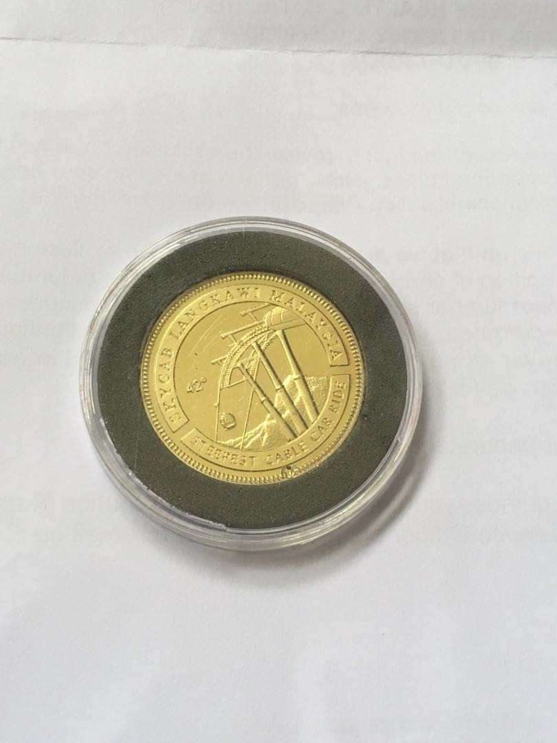 Pulau Langkawi SkyCab Souvenir Gold Coin 2018, Hobbies & Toys