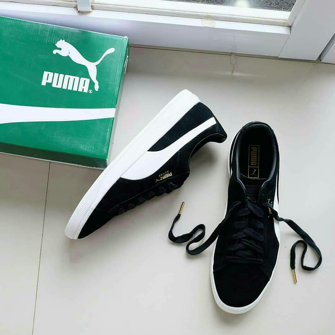 puma ignite black and white