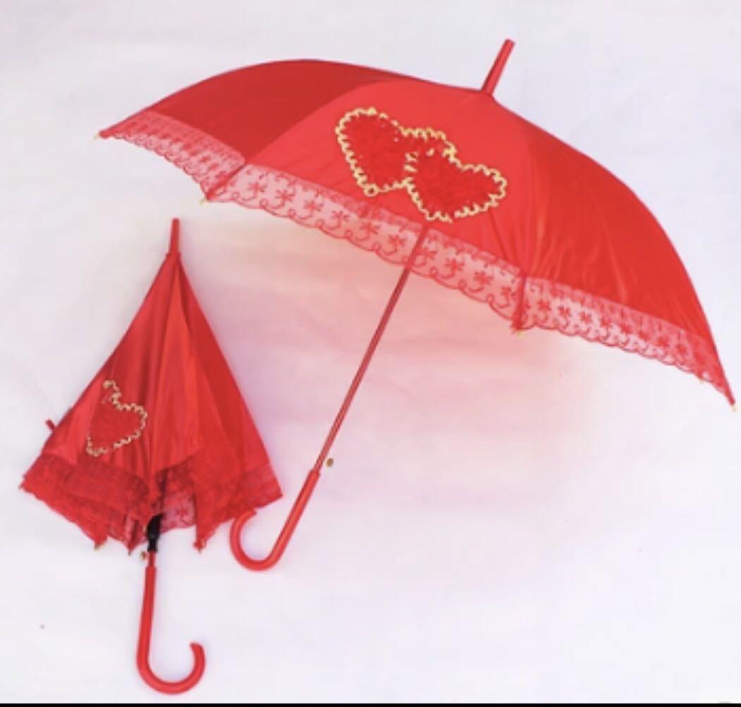 red wedding umbrella