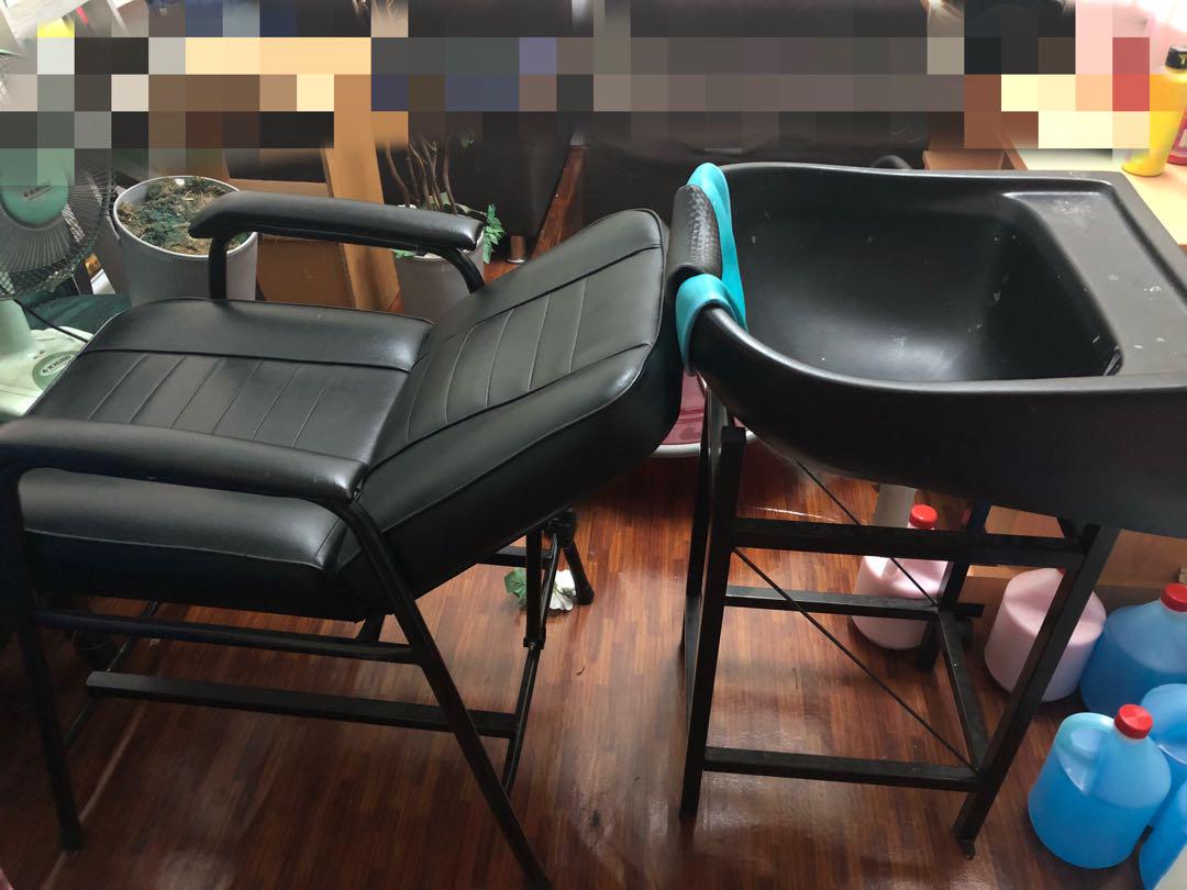 Salon hair wash chair, Furniture & Home Living, Furniture, Chairs on  Carousell