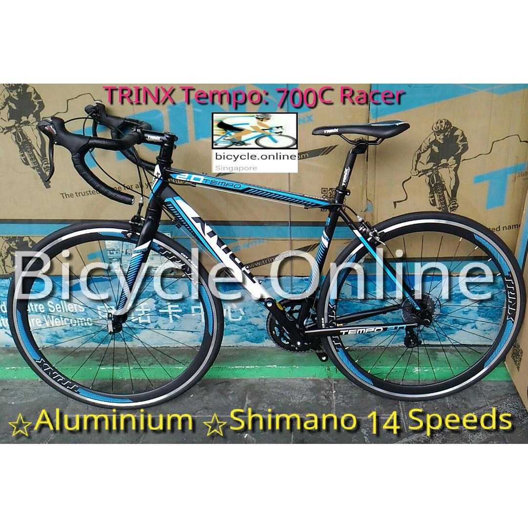 TRINX Tempo 2.0 700C Racer Road Bike 46cm Aluminum frame 50cm sold out ultra light weight full Shimano 14 Speeds Brand New Bicycle
