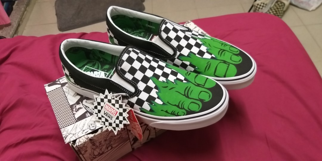 VANS Marvel Limited Edition Hulk Slip-ons VANS Marvel Limited Edition Hulk Slip-ons