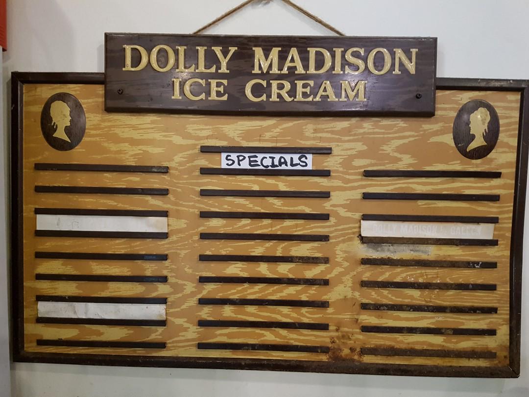 Vintage Dolly Madison Ice Cream Flavour Chart, Food & Drinks, Alcoholic Beverages on Carousell