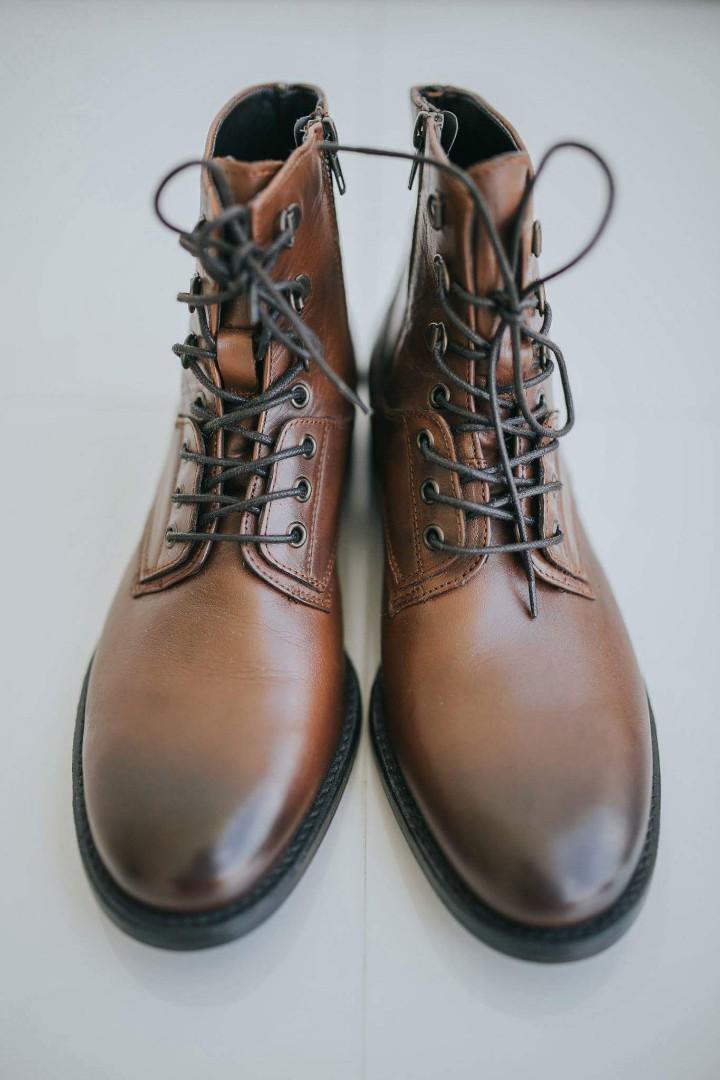 zara leather shoe