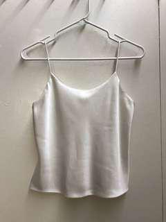 Silk white top