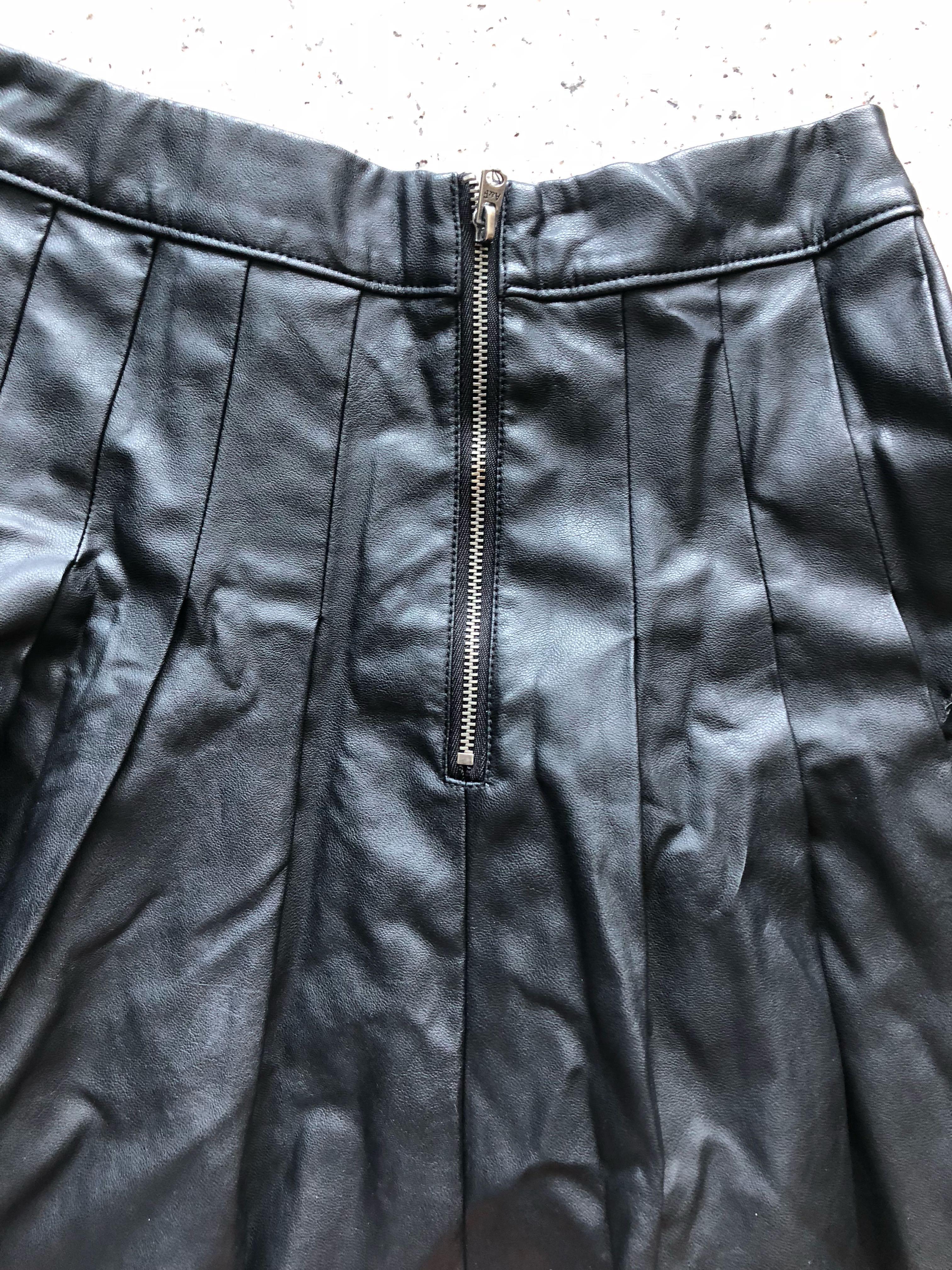 abercrombie leather skirt